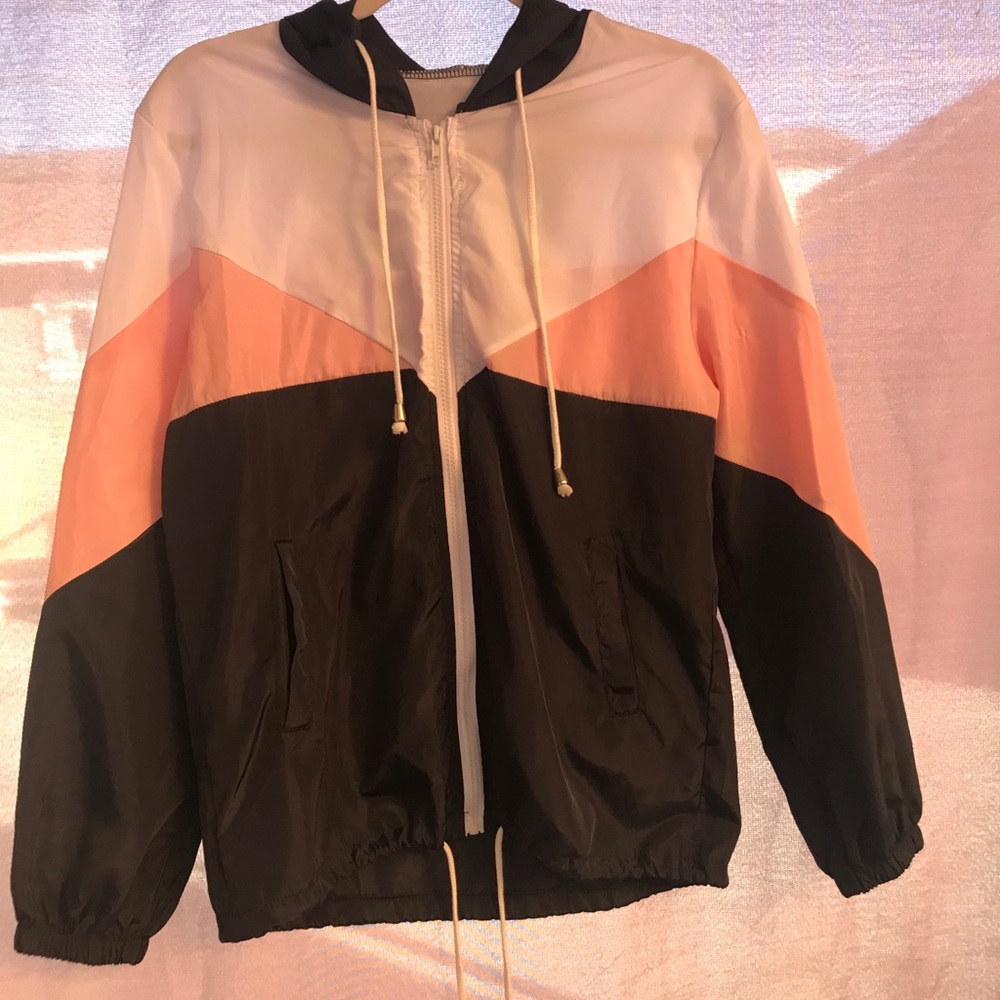 Color block windbreaker